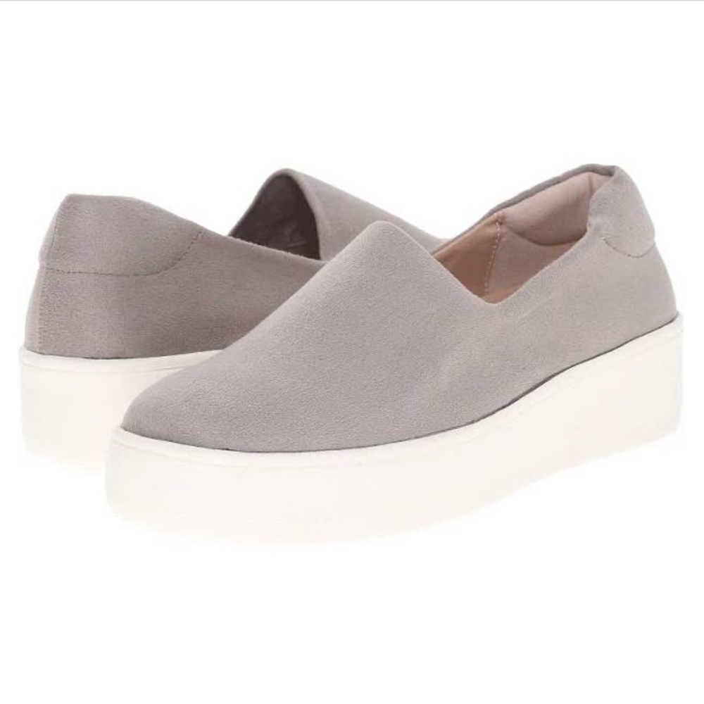 Steven by Steve Madden Gray platform slip ons